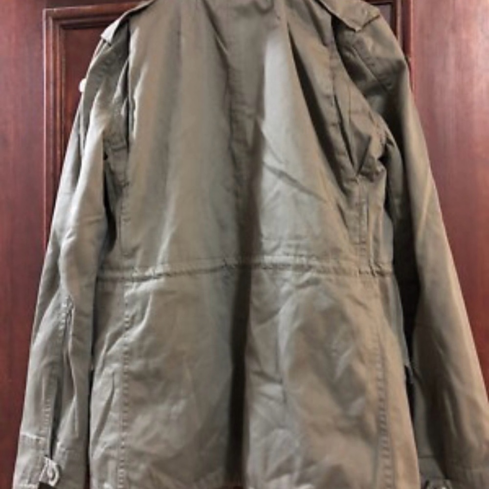 LaRok Utility Jacket XS Olive Green Hooded Military Style Lightweight - Picture 12 of 12